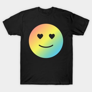 Rainbow Heart Smiley T-Shirt